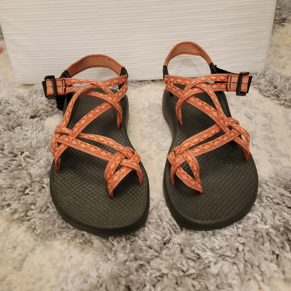 Chaco Women's Orange Patterned Z/Cloud Strappy Sandals